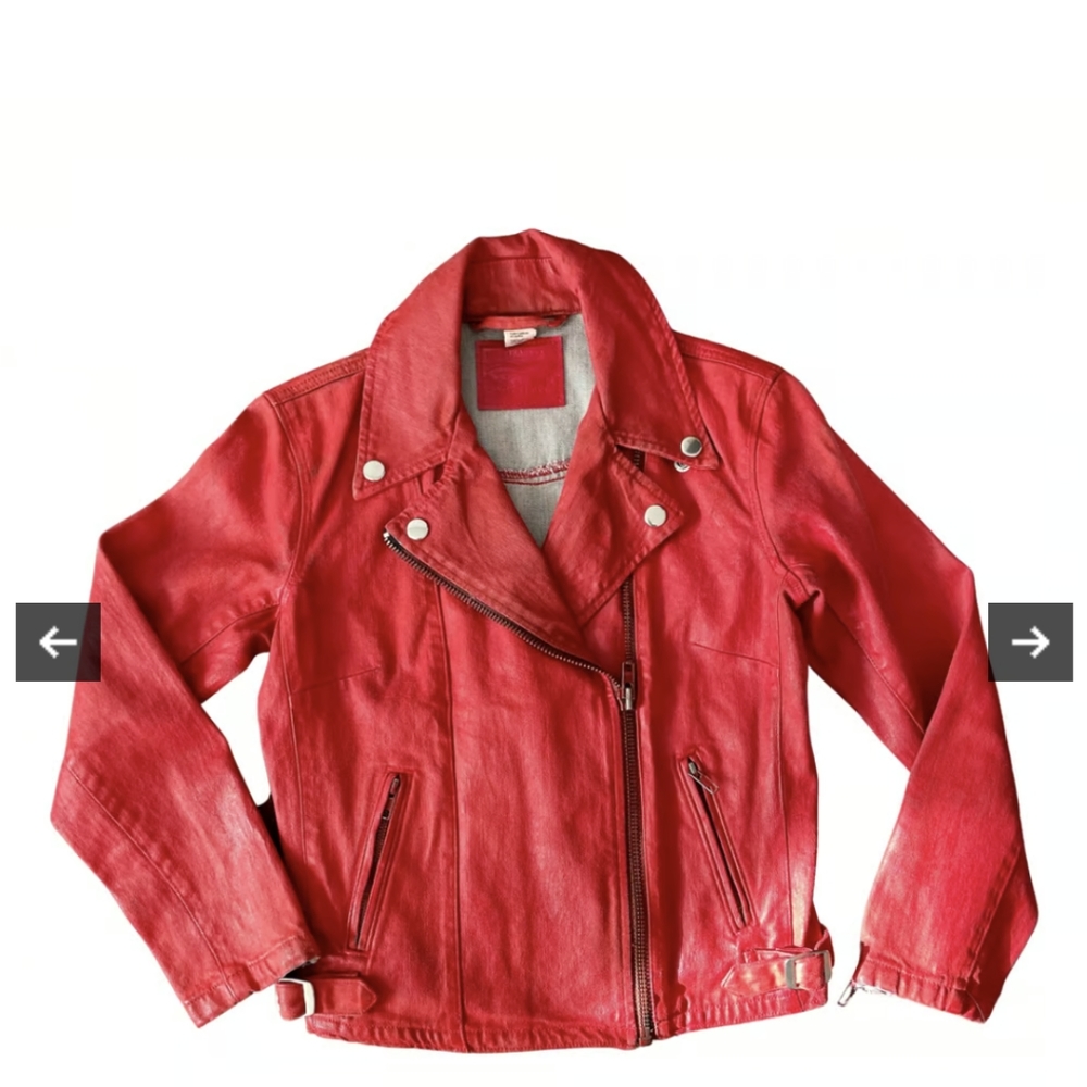 Levi's red moto jacket